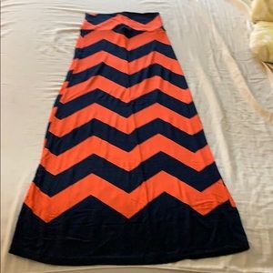 Navy/orange Maxi skirt